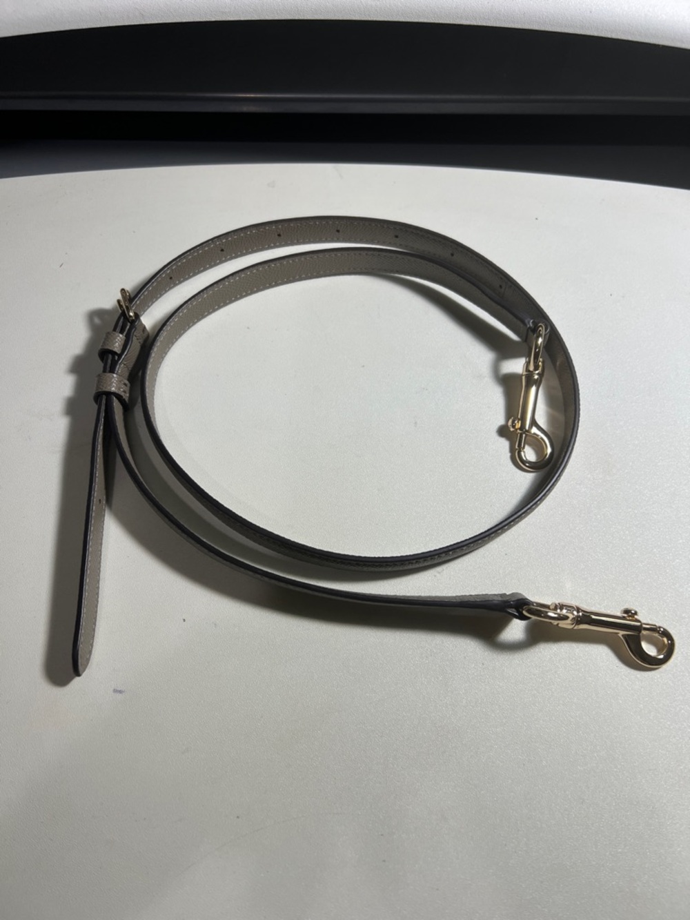 Coach Taupe Saffiano Leather Strap